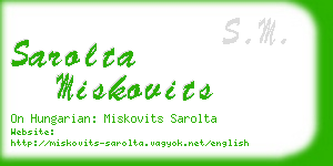 sarolta miskovits business card